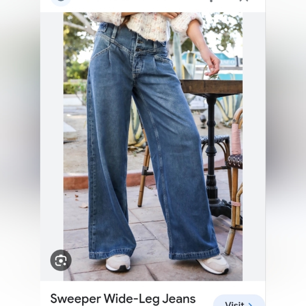 FREE PEOPLE WIDE LEG JEANS